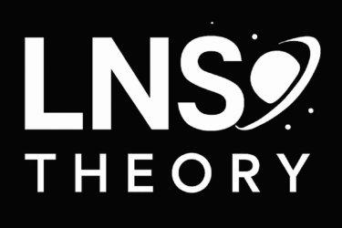 Logo noir avec image d un systeme solaire schematique et de planetes